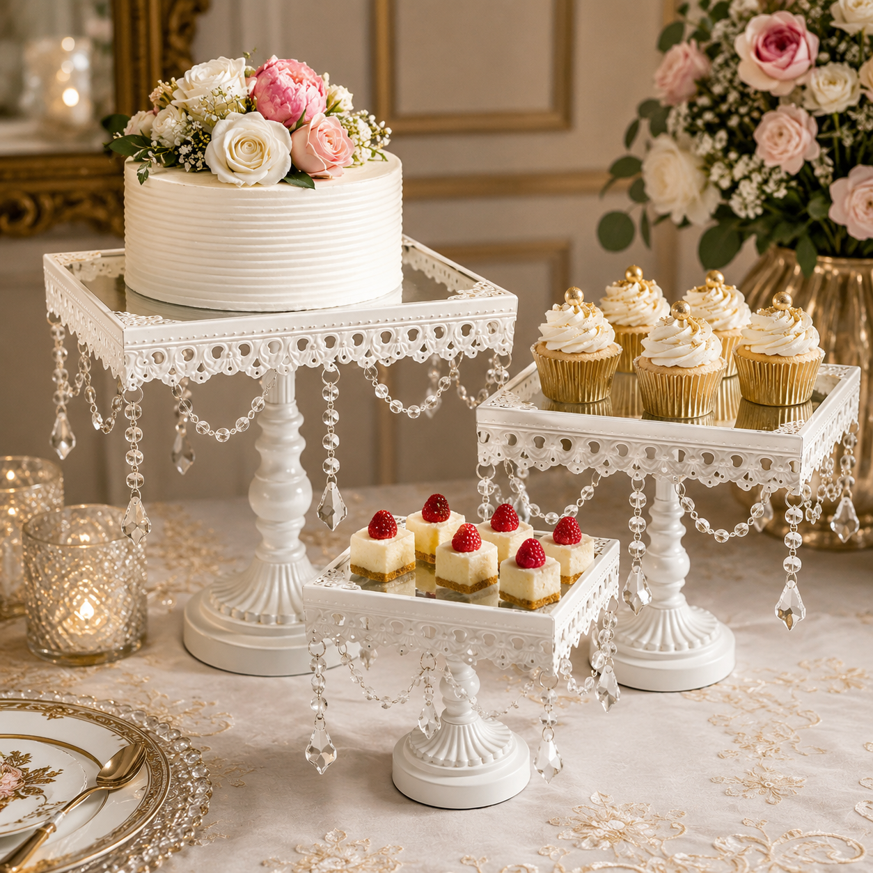 Imperial Crystal Cake Display Stand