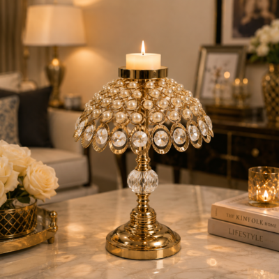 Royal Crystal Gold Candelabra