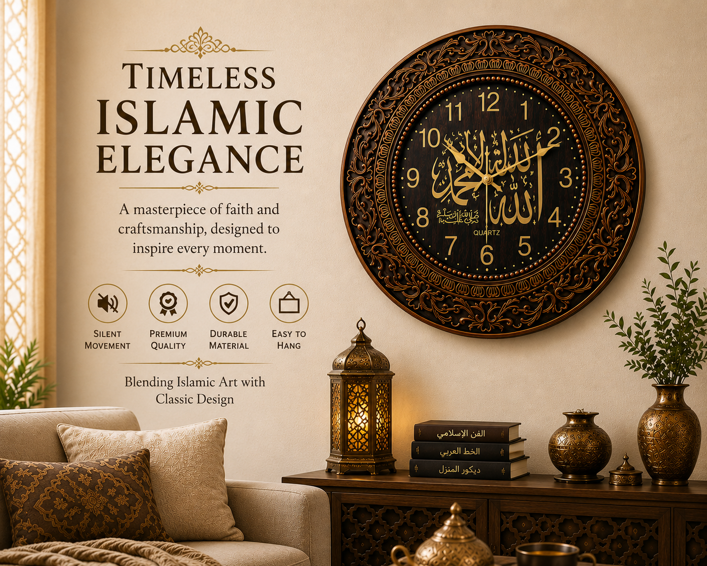 Arabic wall Clock