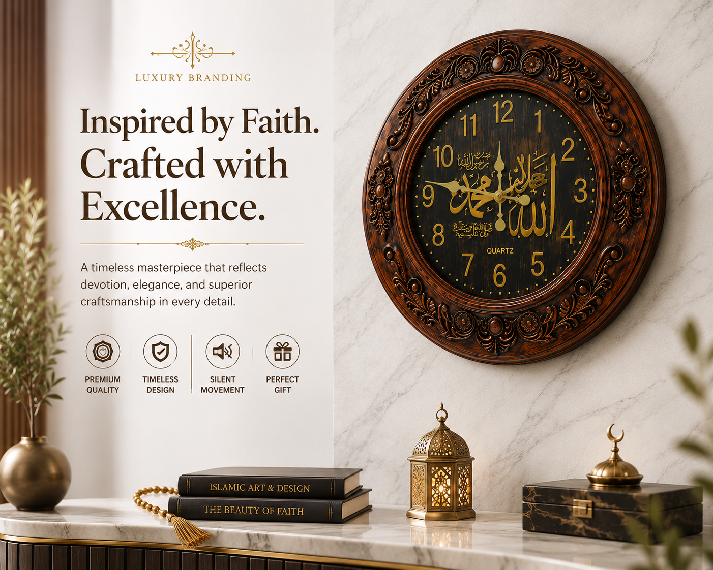 Arabic wall Clock