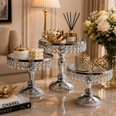 Crystal Elegance Pedestal Stand Set