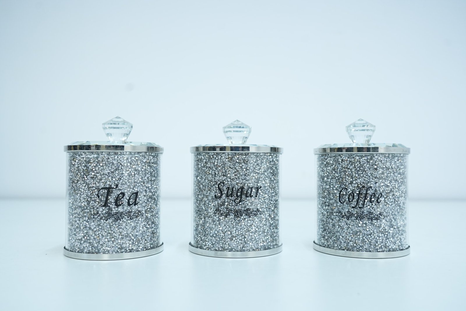 Cedilis 3 Pack Decorative Coffee Tea Sugar Canisters - Image 3