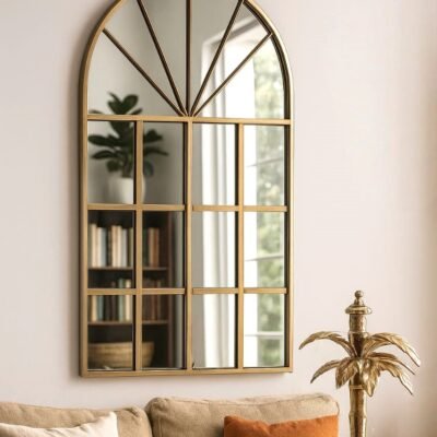 Elegant Window Pane Wall Mirror