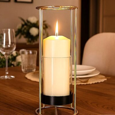Gold Crystal Candle Holder