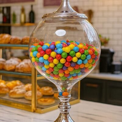 Luxury Glass Candy Jar with Lid