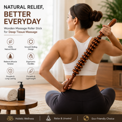 Premium Wooden Massage Roller for Full Body
