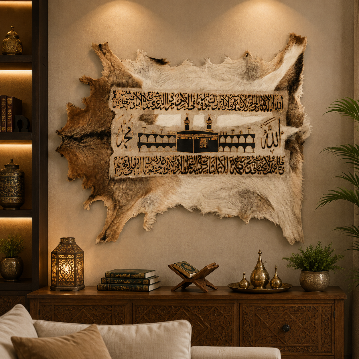 Islamic goat hide Wall Art