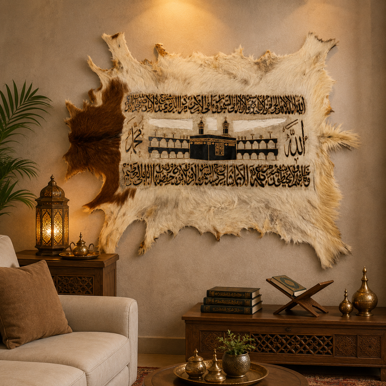 Islamic goat hide Wall Art