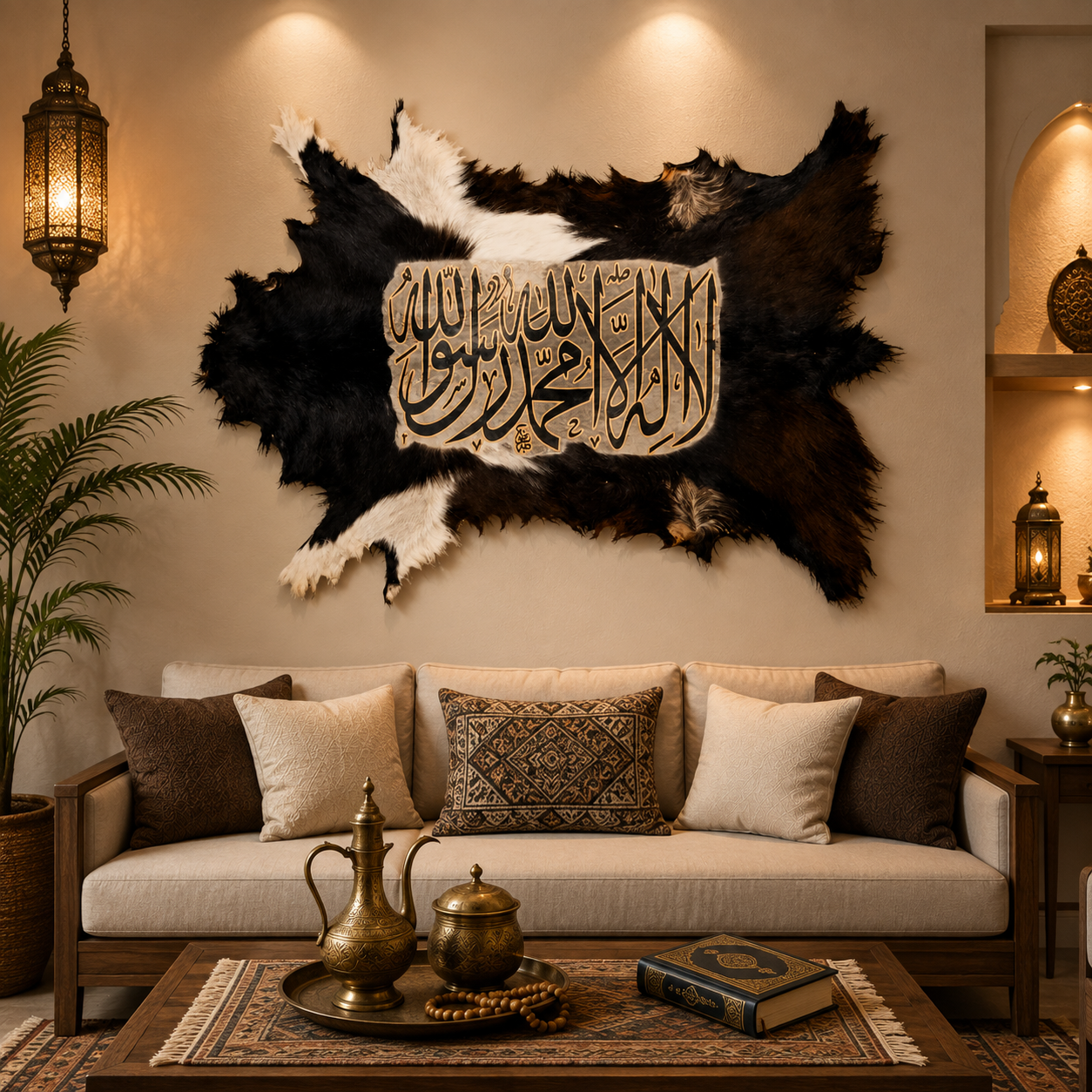 Islamic goat hide Wall Art