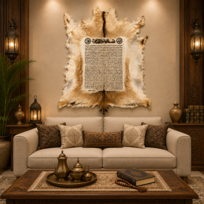 Islamic goat hide Wall Art