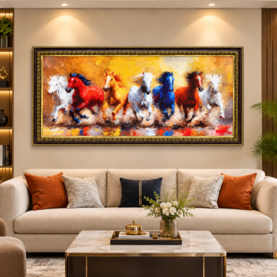 7 Horse Luxury Wall Frame