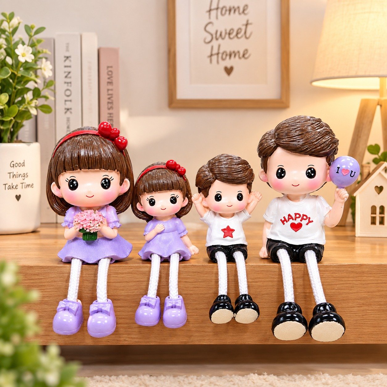 Cute Couple Figurine Set - Image 3