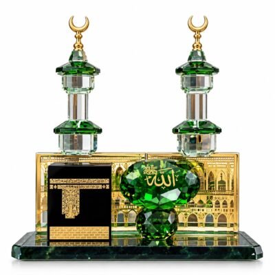 Kaaba Model with Gold Detailing