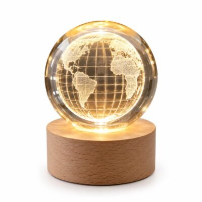 World Map Table Lamp