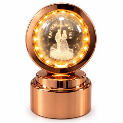 Rose Gold Crystal Globe