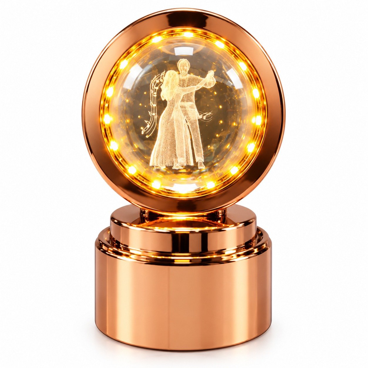 Rose Gold Crystal Globe