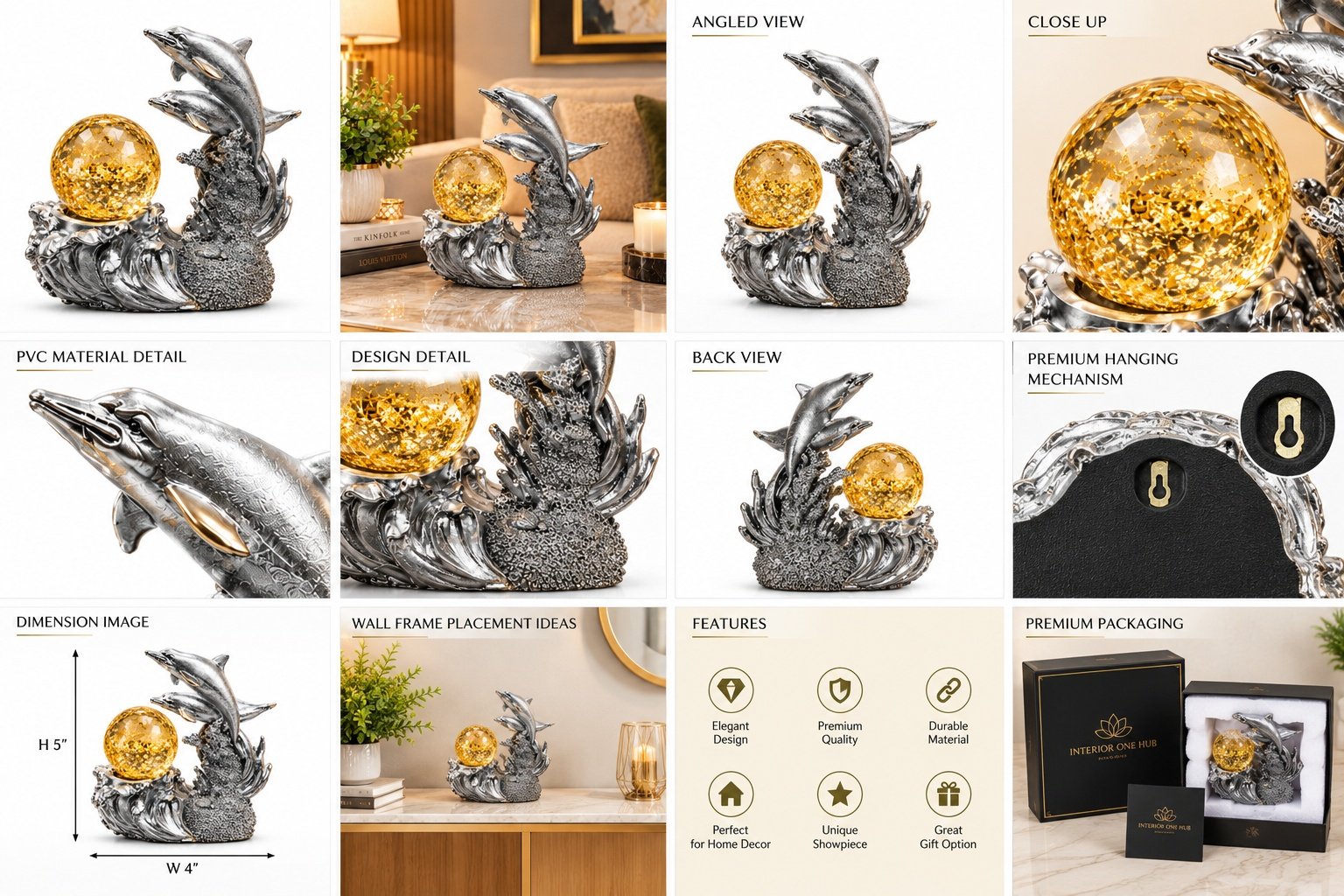 Dolphin Decorative Showpiece - Image 2